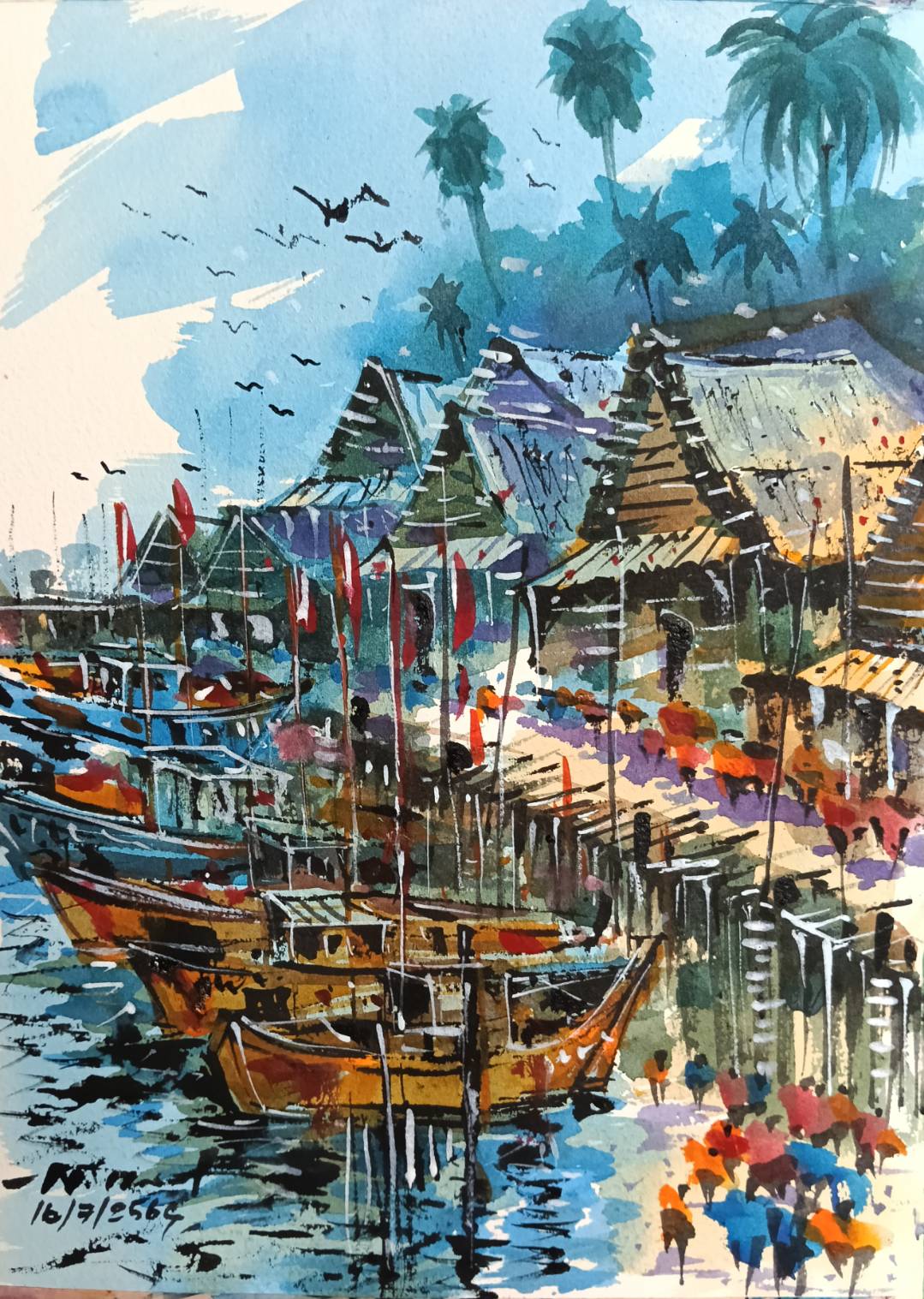 ชุมชนริมน้ำ หมายเลข 1 โดย อ.กระแสร์ บางพาน